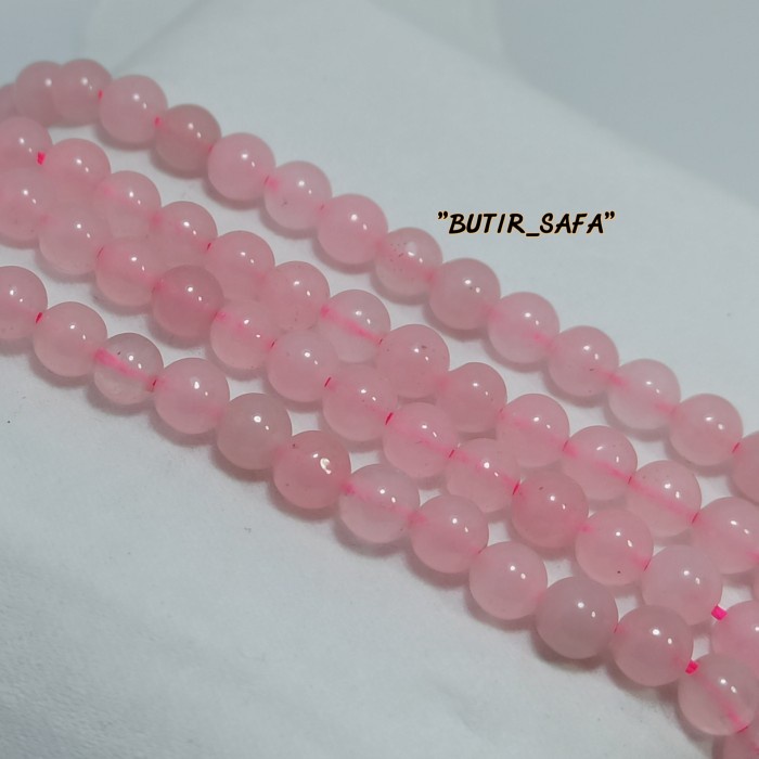 Alam-Batu-Mulia-Batu- Manik Rose Quartz 6Mm Batu Alam Asli Natural Untuk Gelang Kalung -Batu-Mulia-