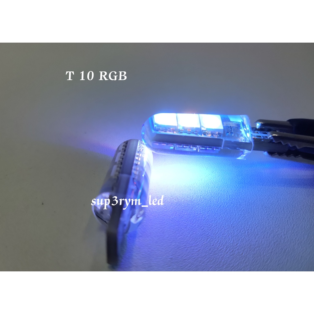 SEPASANG Lampu MOTOR LED senja sen T10 kedip running warna warni TERBARU-2