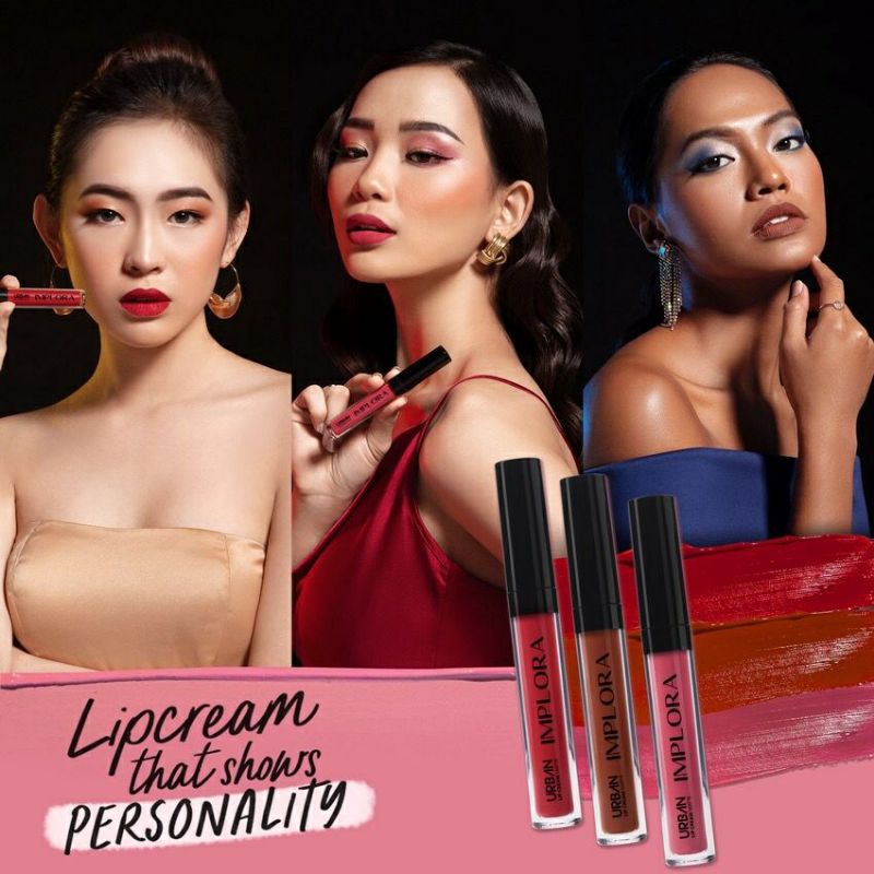 IMPLORA MATTE LIPCREAM | Implora Lip Cream matte Lipstick Original BPOM Warna Pigmented LIPSTIK