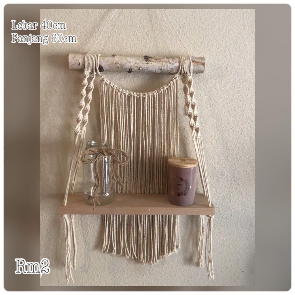 rak  dinding rajut macrame murah design Rm2