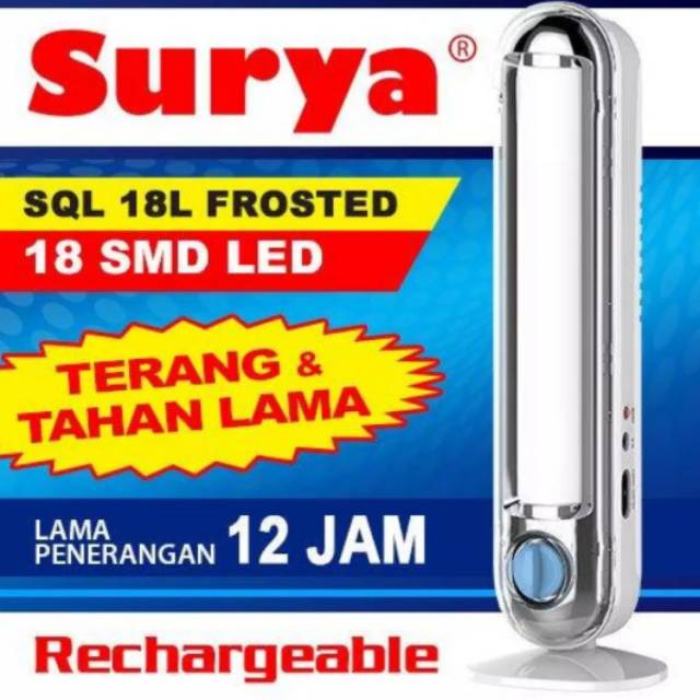 lampu emergency surya sql 18l frosted