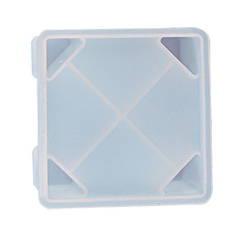 Glitter Resin Mold Flower Shape Square Coaster Storage Box Silicone Mold