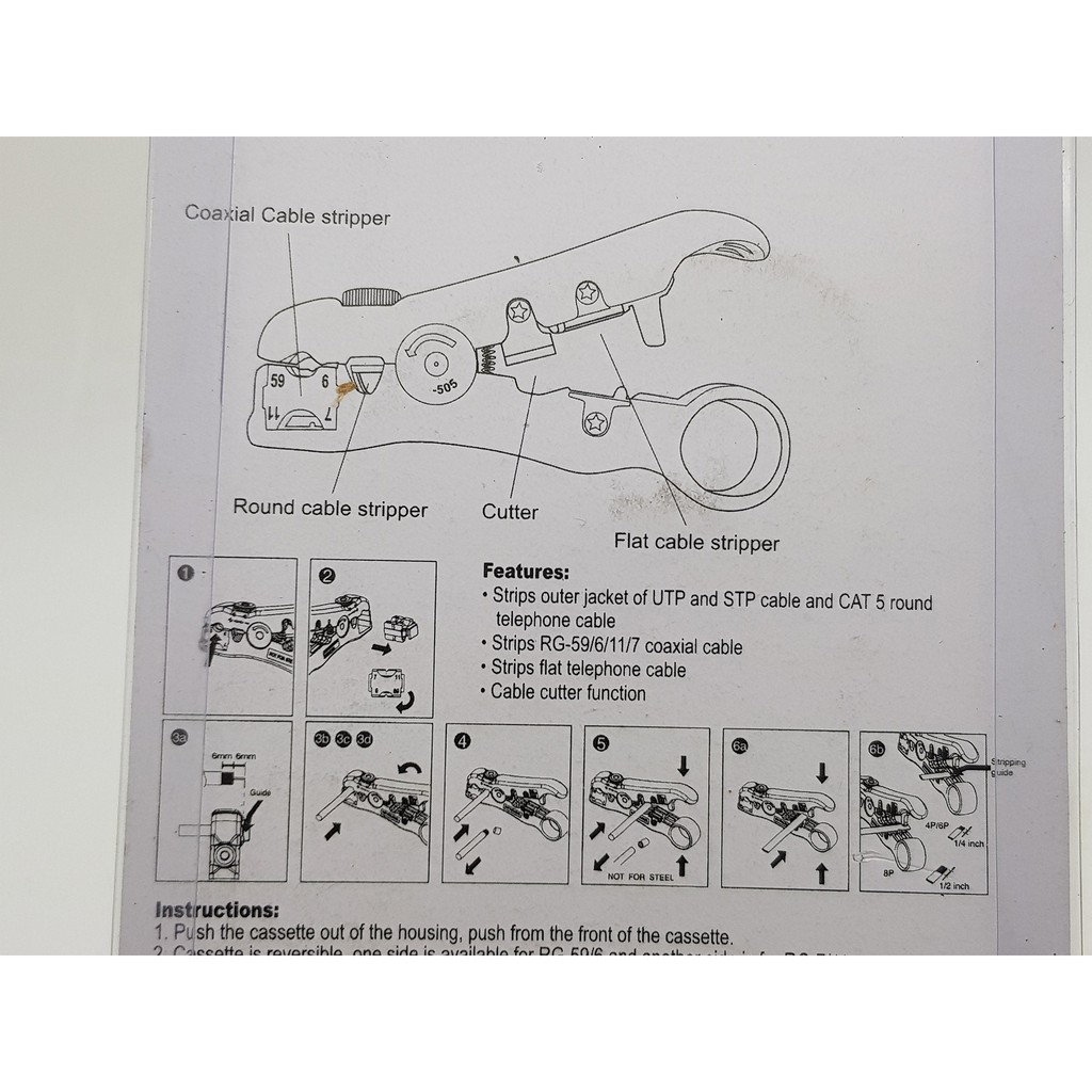 Alat Kupas Kabel - Cable Stripper 2 Blade 3 in1