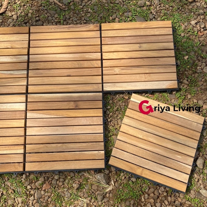 Lantai Parkit Kayu jati - Decking tile - Flooring