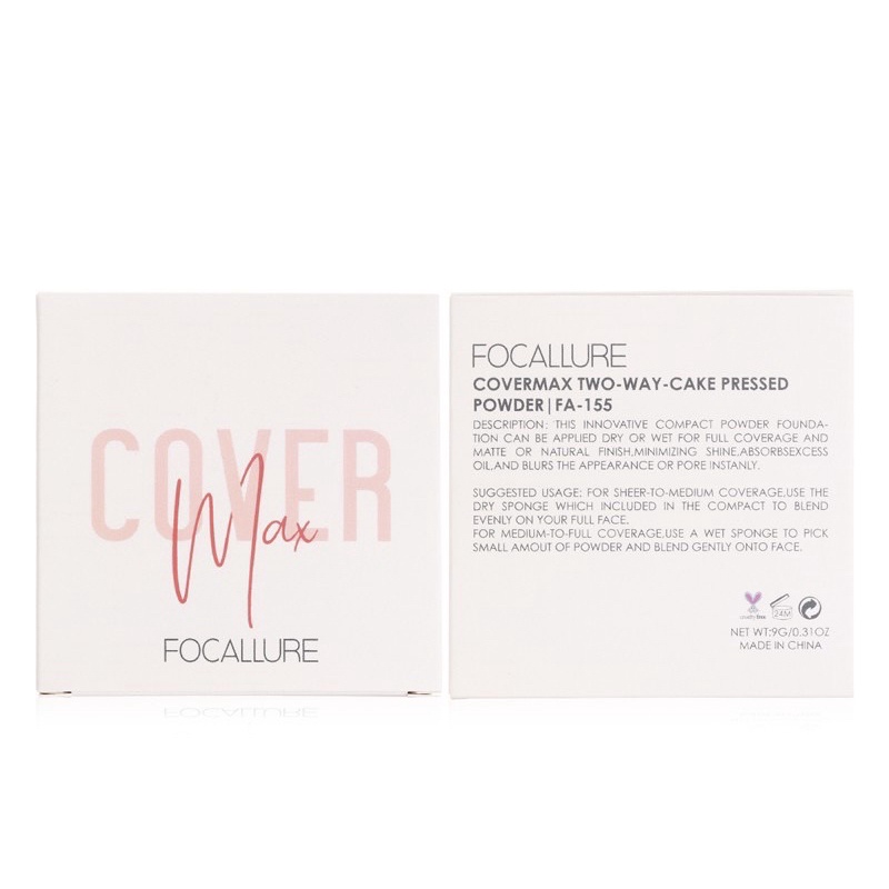 (READY &amp; ORI) FOC Covermax Two-way-cake Pressed Powder FA155 FA 155