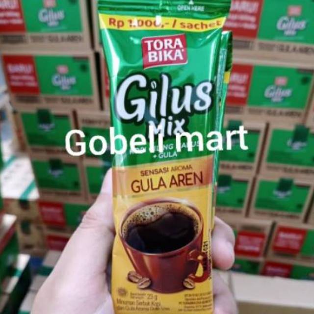 KOPI GILUS MIX PAKET 1 RENCENG ISI 10 SACHET (PANDAN,GULA AREN DAN VANILLA)