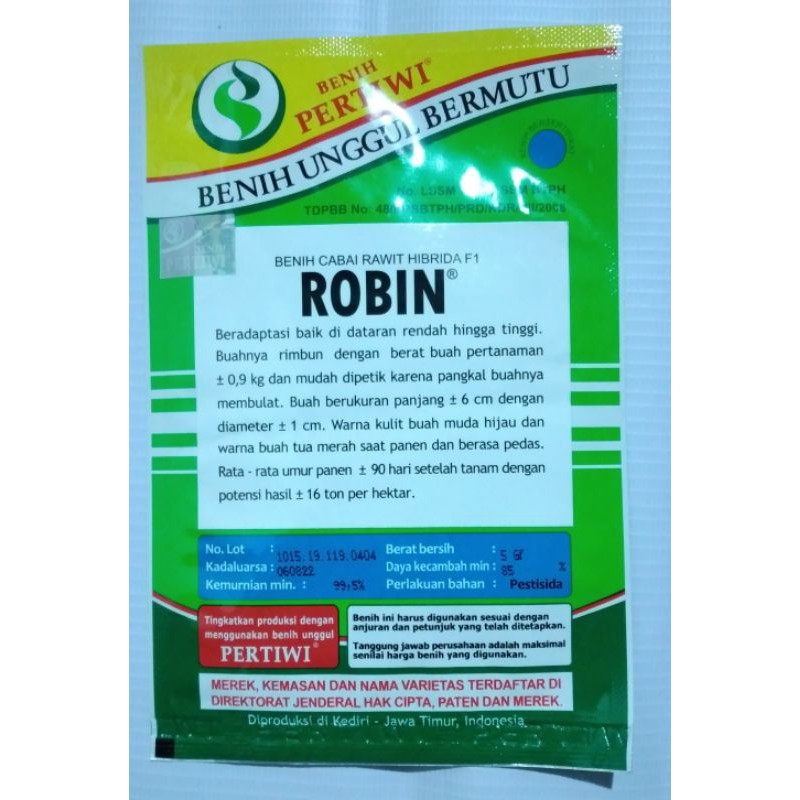 BENIH / BIBIT CABE HIBRIDA ROBIN 5 GRAM