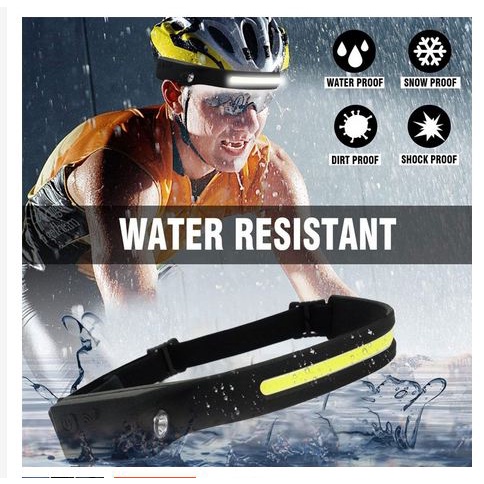 Senter Kepala Sensor LV-20 Multifungsi Lampu Kepala COB Senter Luar Ruangan Lampu Tahan Air USB