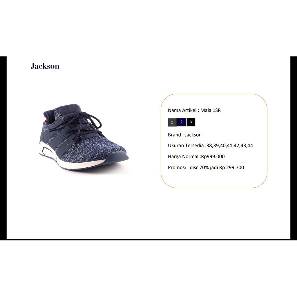 JACKSON/MALA 1SR/SEPATU PRIA/SEPATU CASUAL PRIA/SEPATU SNEAKERS PRIA/SEPATU SNEAKERS TALI