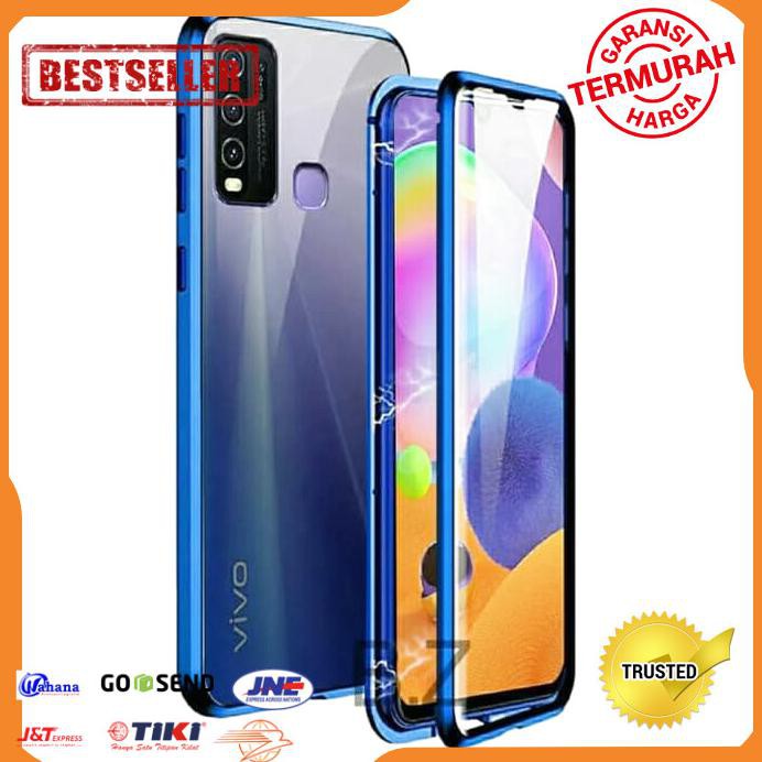 MAGNETIC MAGNET DOUBLE GLASS FRONT BACK CASE COVER VIVO Y50