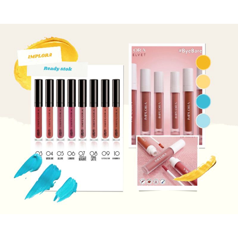 IMPLORA URBAN LIP CREAM MATTE/IMPLORA LIP VELVET/IMPLORA LIP CRAYON/PRODUK IMPLORA (READY)