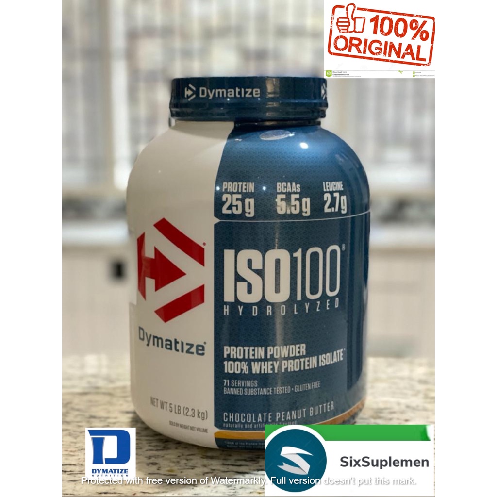 New Dymatize ISO 100 Ecer 1 lbs Suplemen Fitnes Whey Protein Isolate (450 gram)