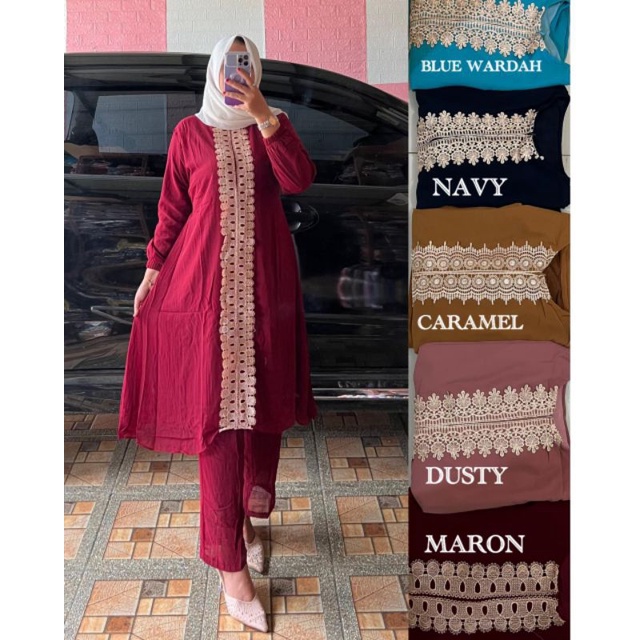 Oneset ceruty arabian | oneset renda ceruty | oneset ceruty babydoll | oneset ceruty  | setelan ceru