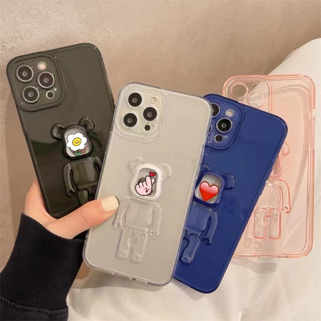 Casing Motif Beruang Logo Kreatif For IPHONE 12 12 PRO MAX 13 13 PRO MAX