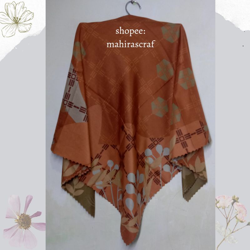 Jilbab Segi Empat Motif Laser Cut Azara-J9