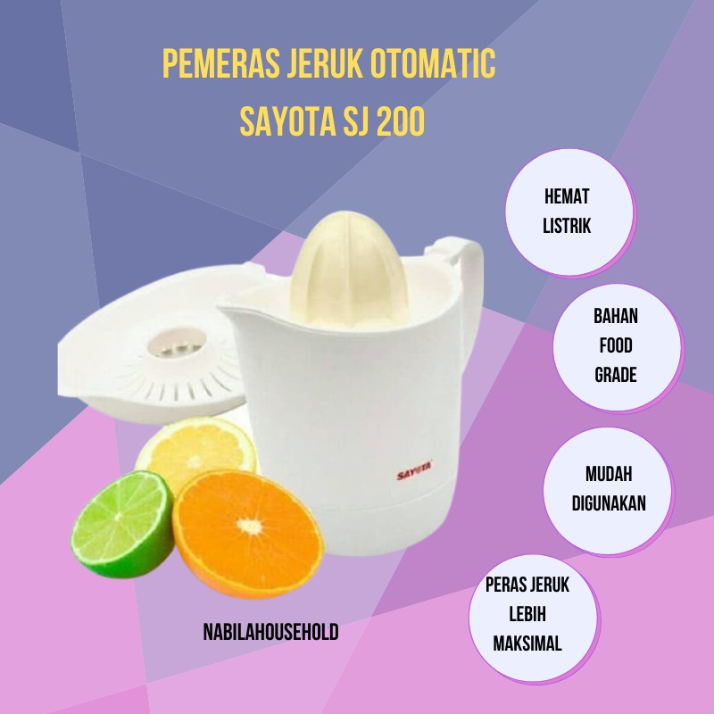 Alat Pemeras Peras Jeruk Lemon Elektrik Listrik Otomatis Sayota SJ209 SJ209