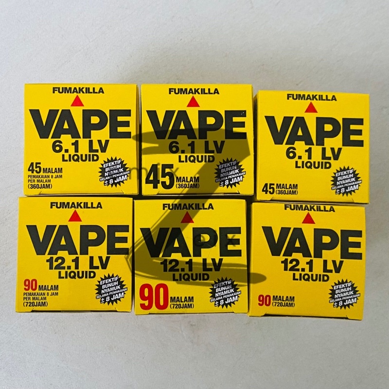 FUMAKILLA OBAT NYAMUK DBD VAPE ELEKTRIK LIQUID REFILL 45 / 90 malam Ampuh