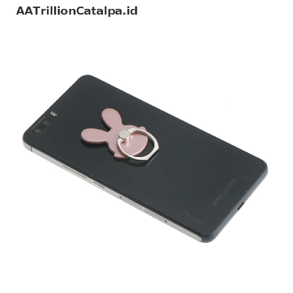 (AATrillionCatalpa) Ring holder Hp universal Bentuk Kelinci Bisa Berputar 360 °