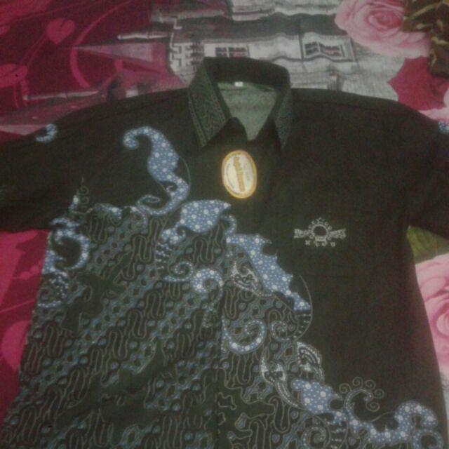 Baju Batik Nu Motif Satu Abad Nu Mengabdi Dan Urangan/cabut Warna Primis