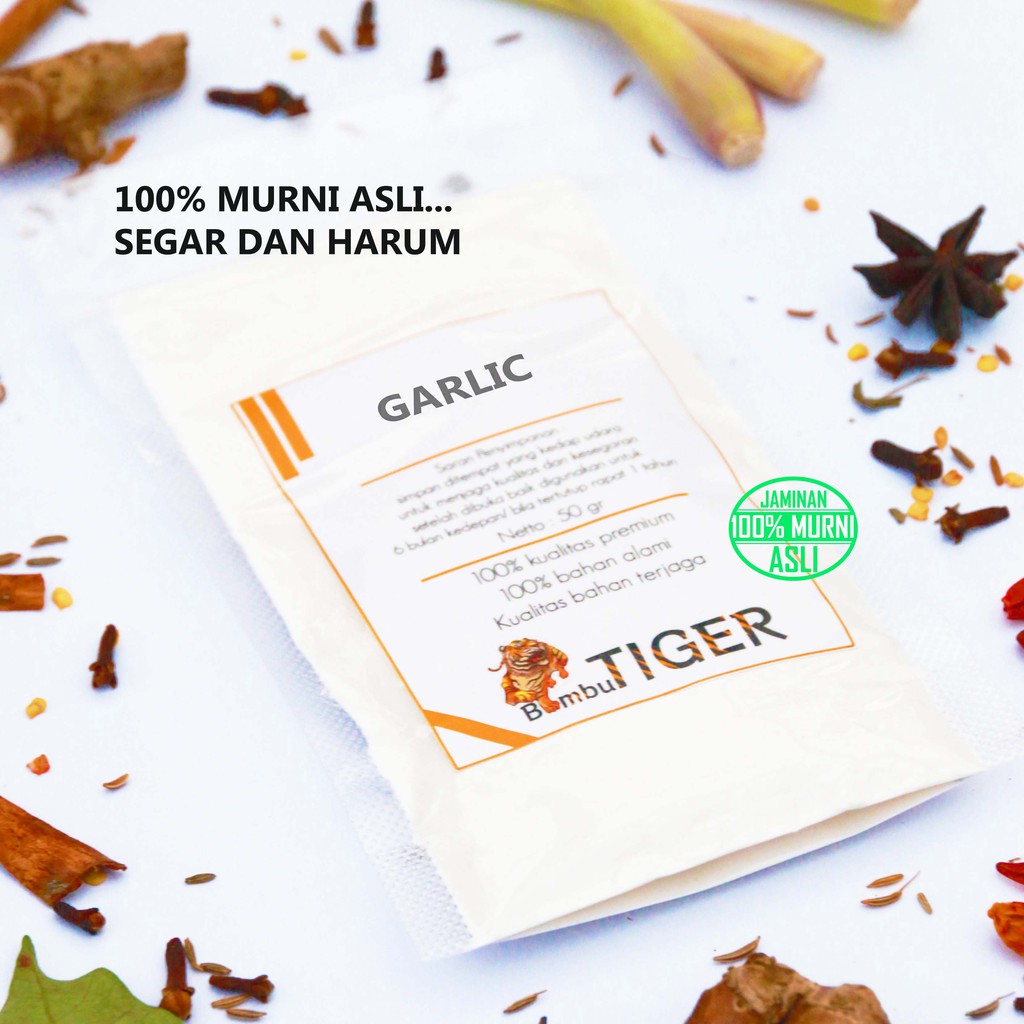 GARLIC POWDER - Bawang Putih / Bahan kaldu - Seasoning / Bumbu Tiger