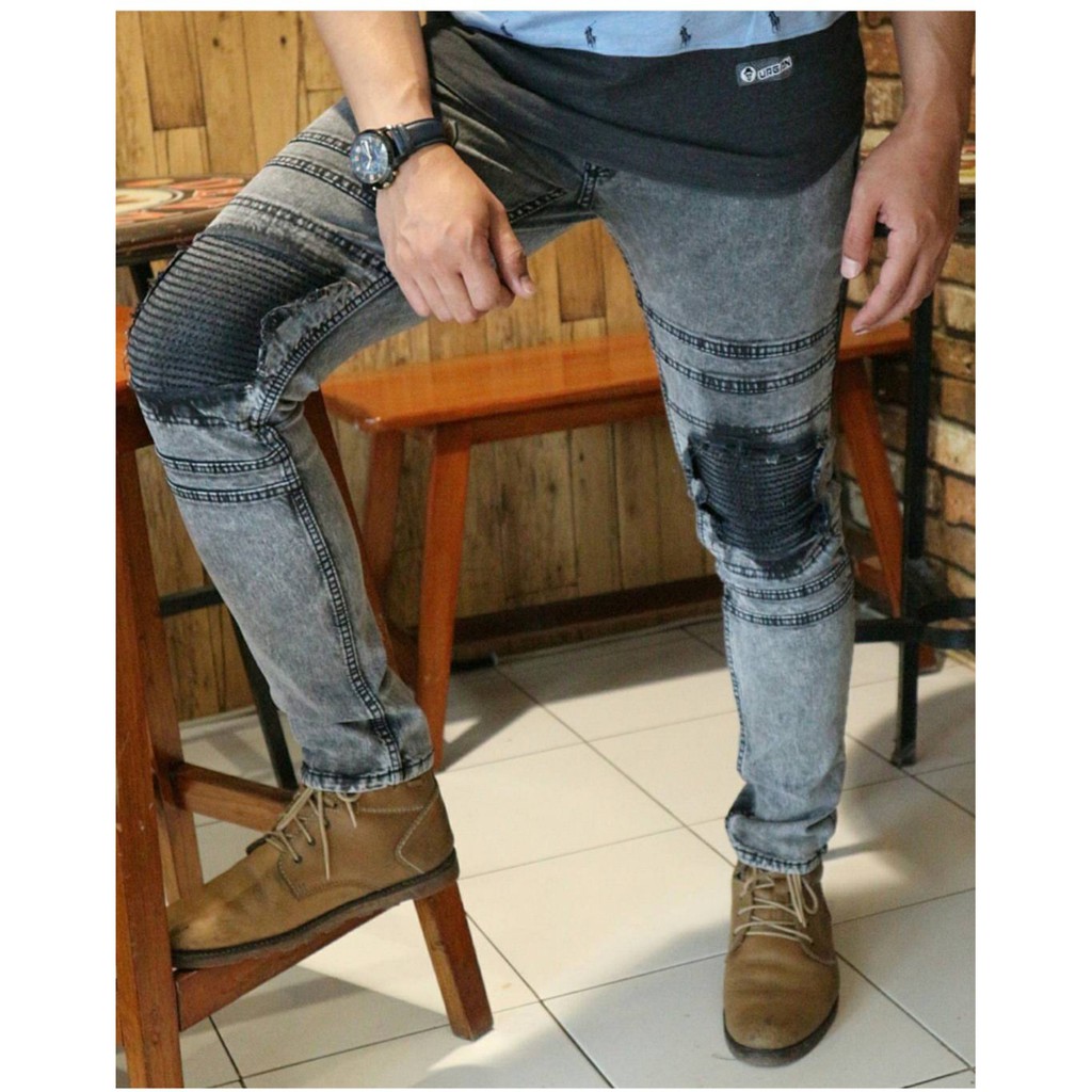 SKINNY JEANS BIKERS/JEANS BIKERS / JEANS RIPPED #INVO06