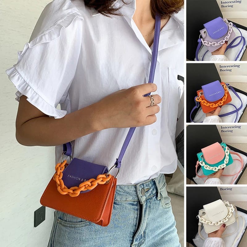 MORMON AR - Tas Selempang Wanita Slingbag Shoulder Bag Tas Tenteng Rante Jinjing Murah