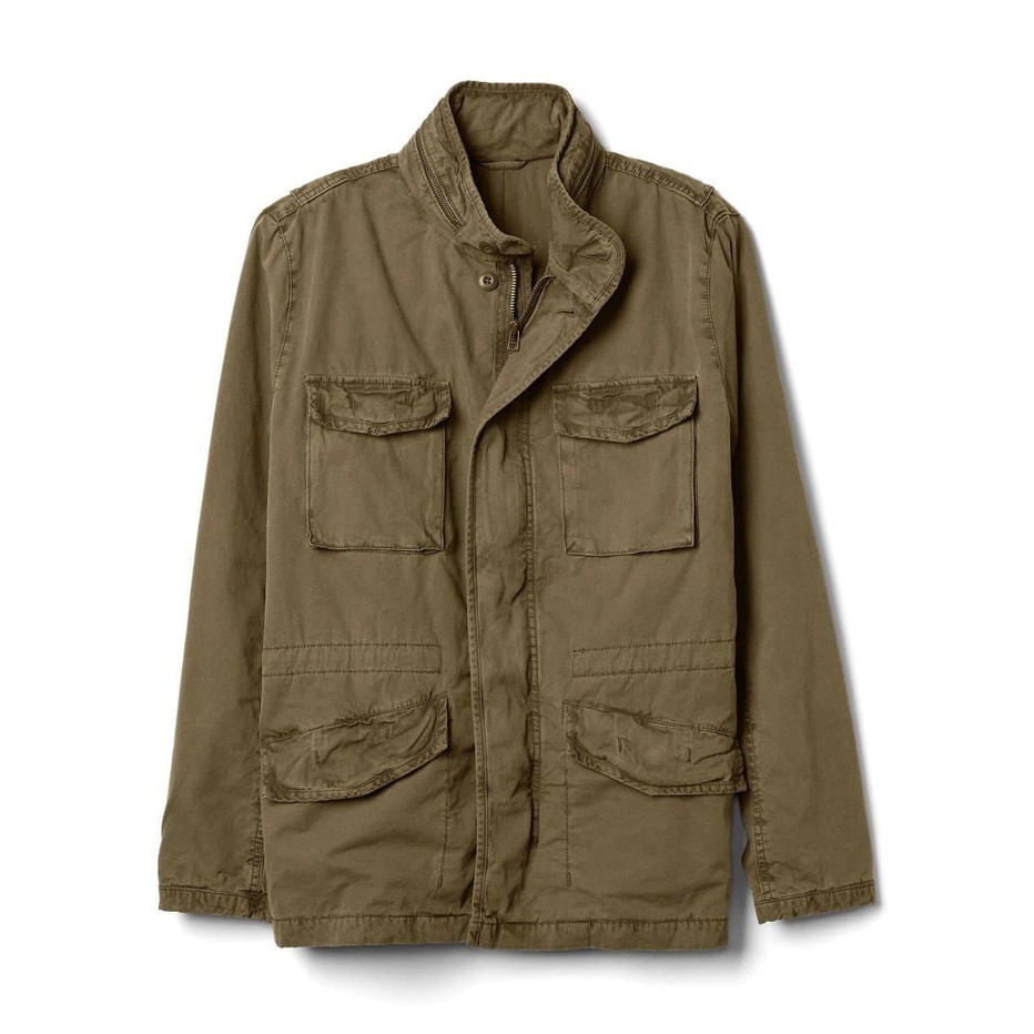 NEW JN JAKET GAP HIDDEN HOOD FATIGUE PARKA JACKET  GREEN ORIGINAL