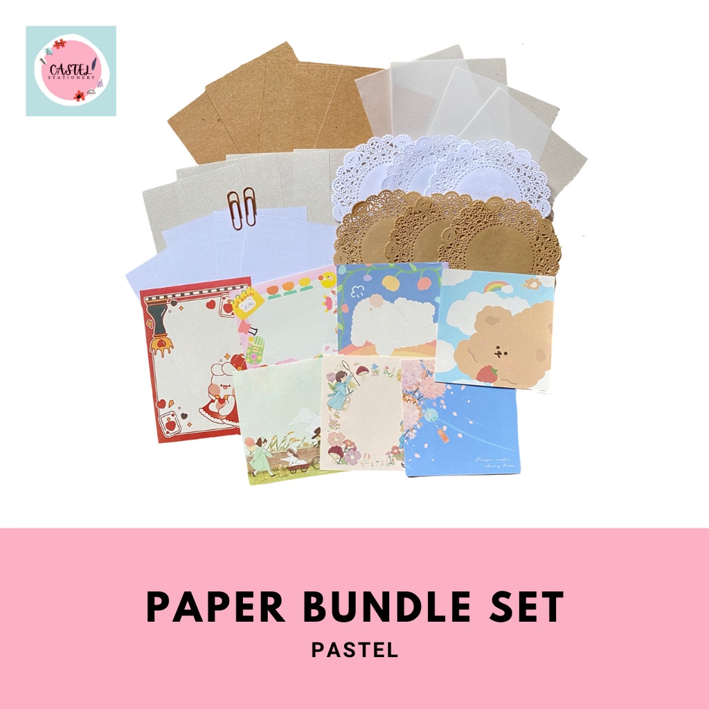 

Pastel Paper Bundle Set Paket Kertas Journal Kit Lengkap Murah