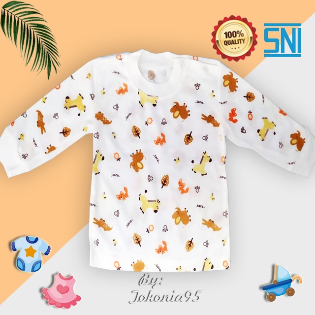 Oblong Lengan Panjang Putih Baby Tara - Katun Soft Premium SNI