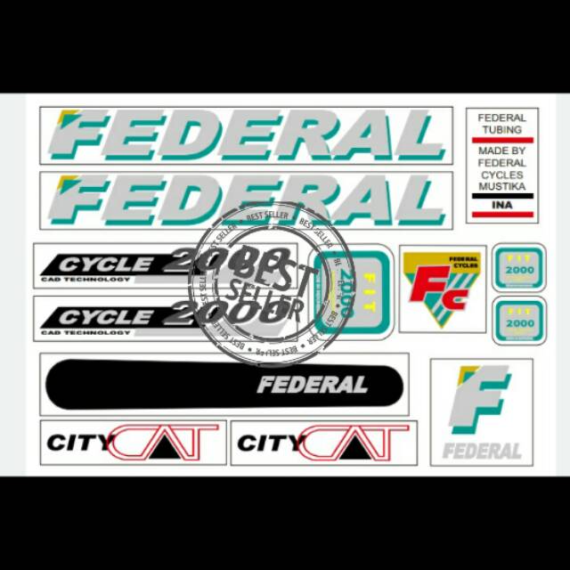 PROMO BELI 1 SET GRATIS 1 SET Stiker sepeda federal warna silver