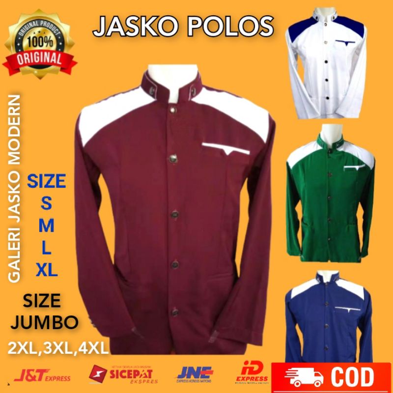 Jasko Size Jumbo dewasa | Jasko polos | Baju Koko dewasa Merah marun, Biru, Hijau , Hitam, Putih
