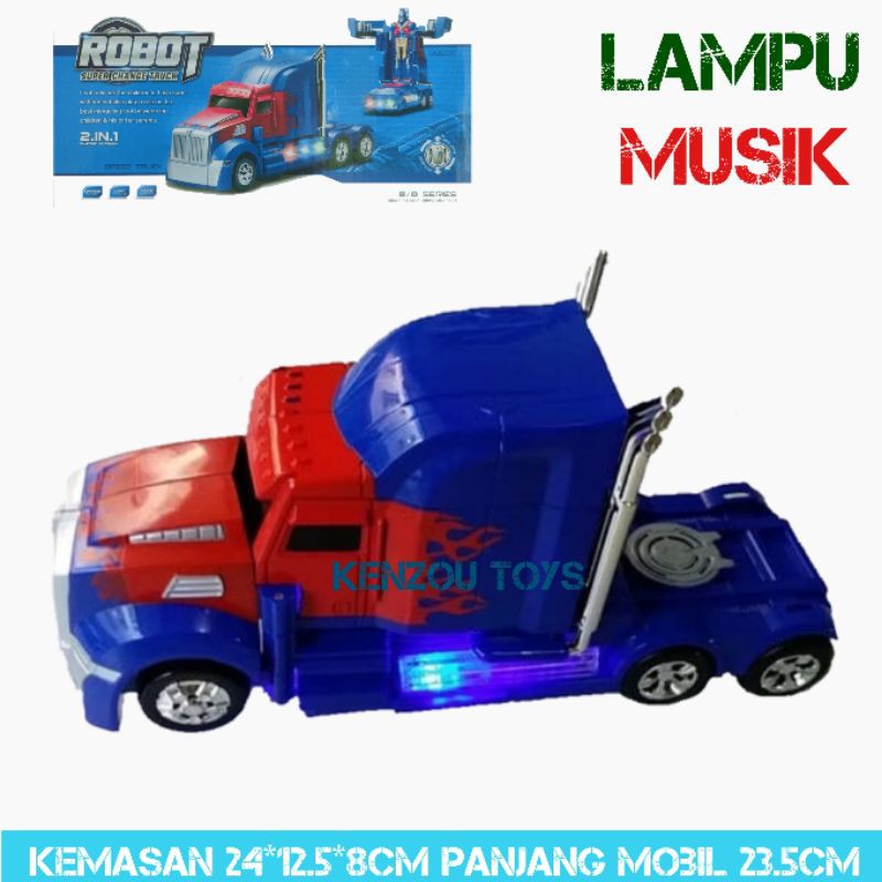 Mobil Berubah Jadi Robot Optimus Frime Truck