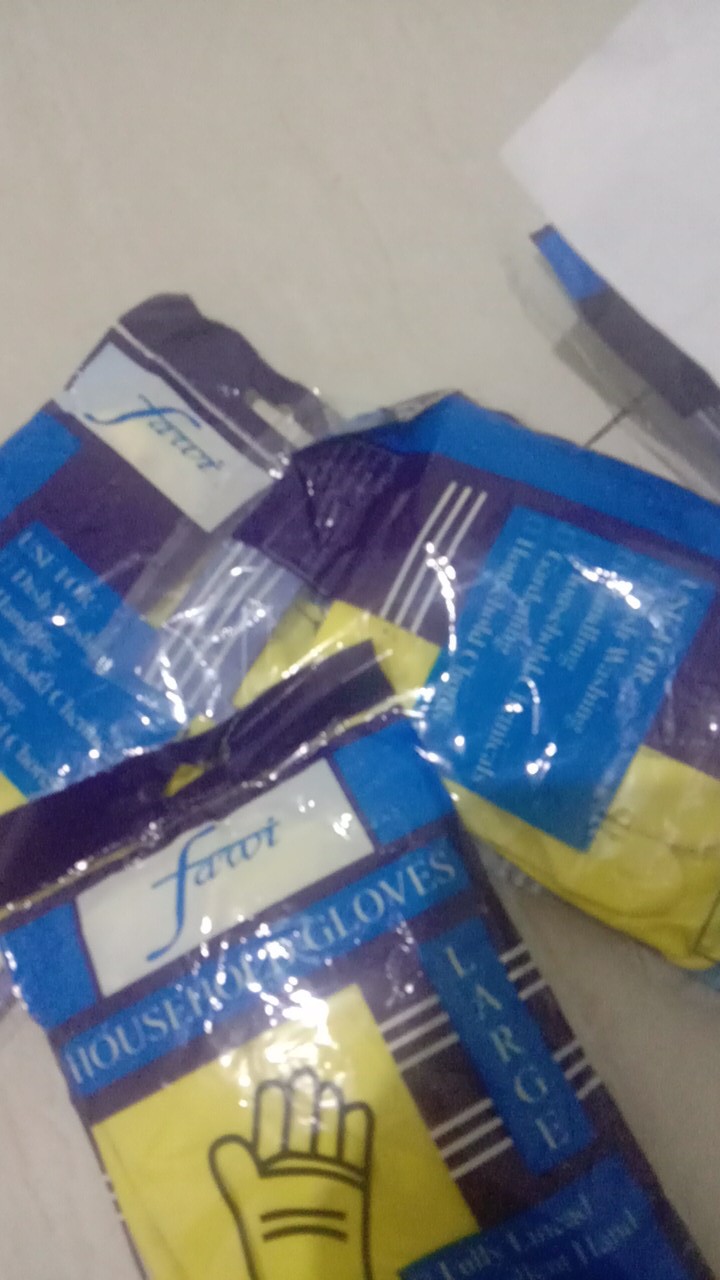 Termurah Fawi Fs-005 Sarung Tangan Latex/karet/glove Cuci Piring Ukuran L