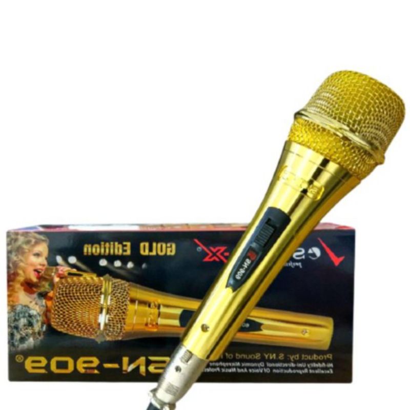 Microfon Sony Gold SN 909 Mic Karaoke // Mic Masjid ORIGINAL GOLD