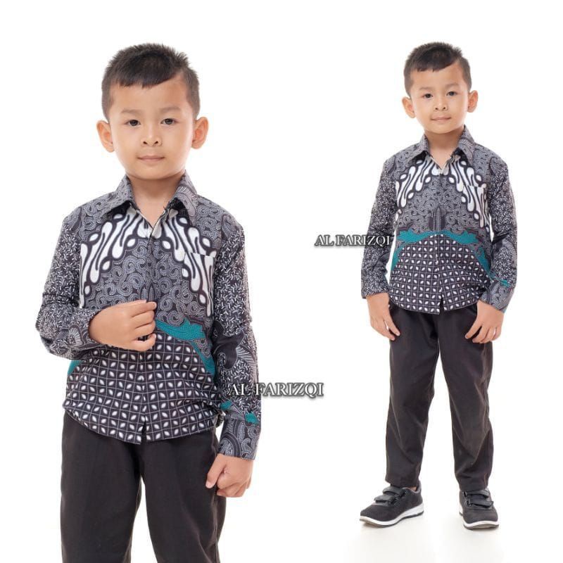 kemeja batikanak lengan panjang | kemeja anak lengan panjang | kemeja anak sekolah ukuran M L XL XXL umur 3tahun sampai 12tahun