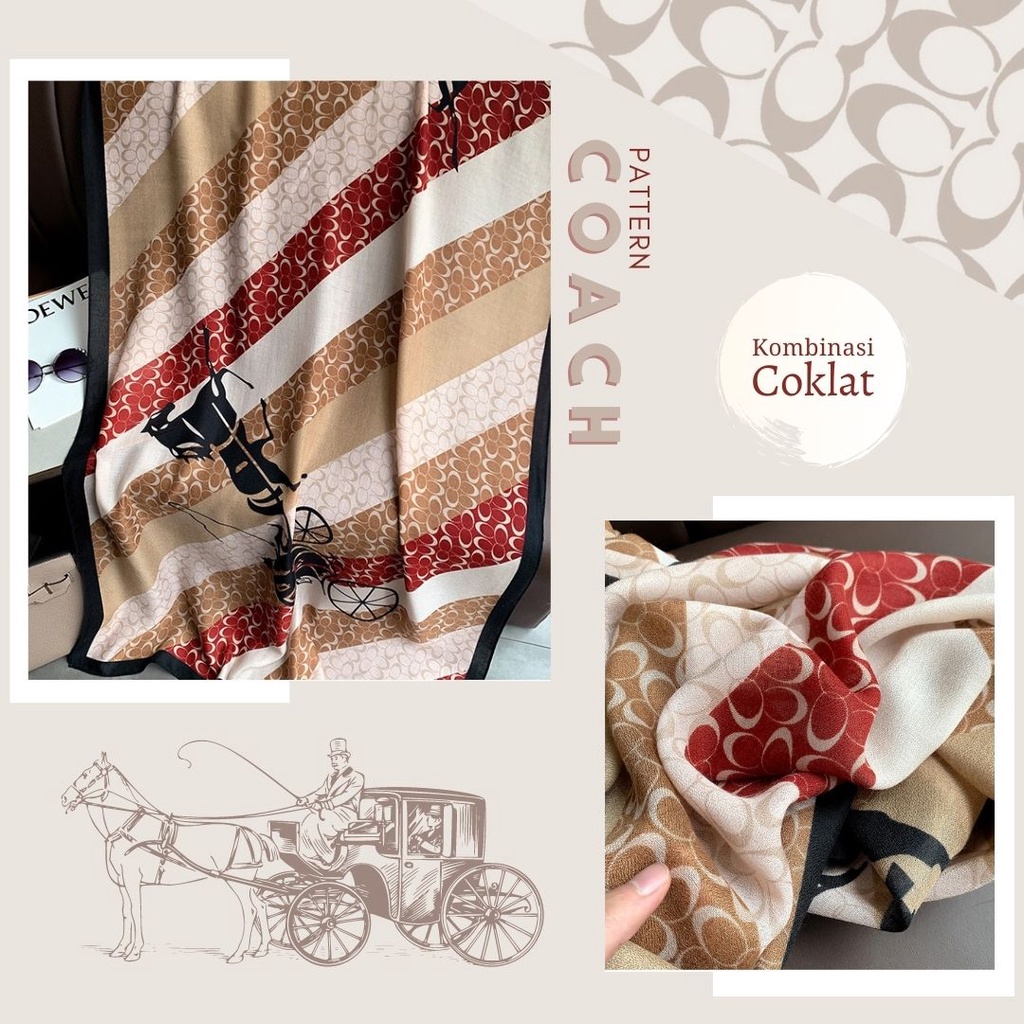 Syal Branded Scarf Mewah Elegant Sutra Hadiah Cewek-3