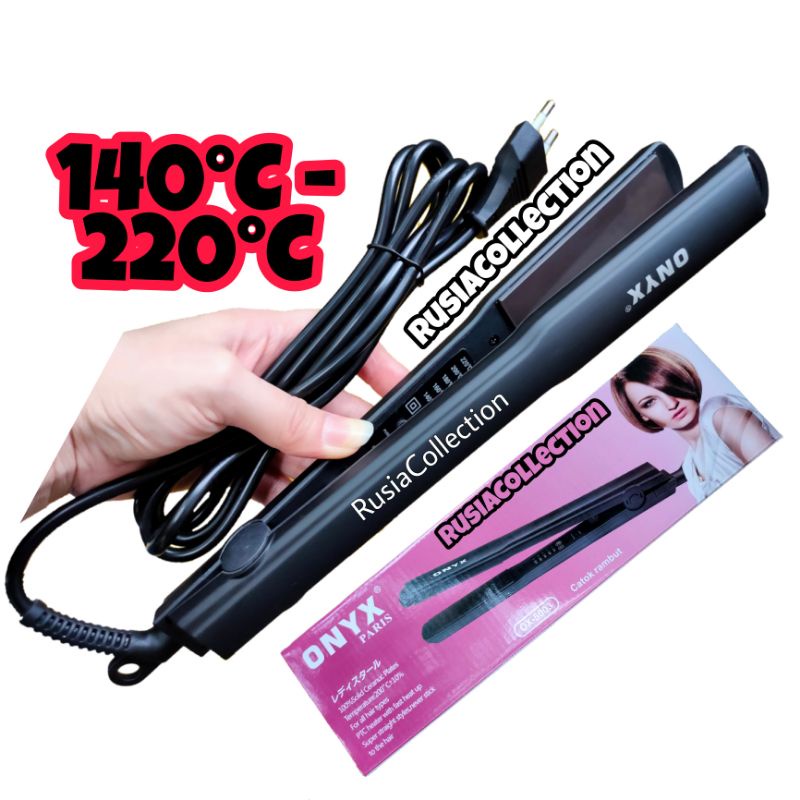 CATOKAN RAMBUT KERAMIK ORI ONYX 5003 HITAM Alat CATOKAN Hair Iron Ceramic kecantikan patton_scarlett