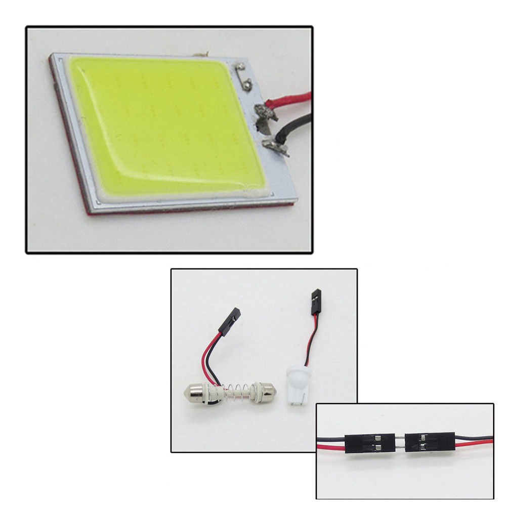 Lampu Led Cob T10 48smd 4w 12v Warna Putih Untuk Dome/Panel Interior Mobil