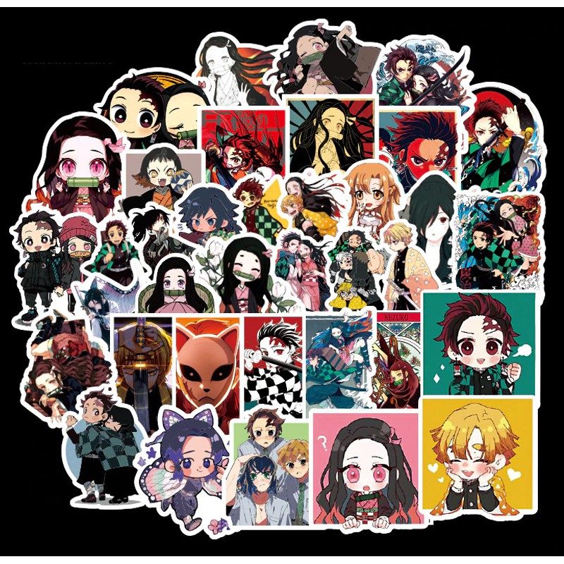 

Sticker Anime Kimetsu no Yaiba Demon Slayers Vynil Waterproof Scratchproof
