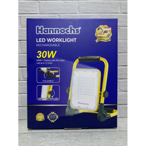 HANNOCHS LED WORKLIGHT 30W LAMPU SOROT EMERGENCY LAMPU KERJA ORIGINAL