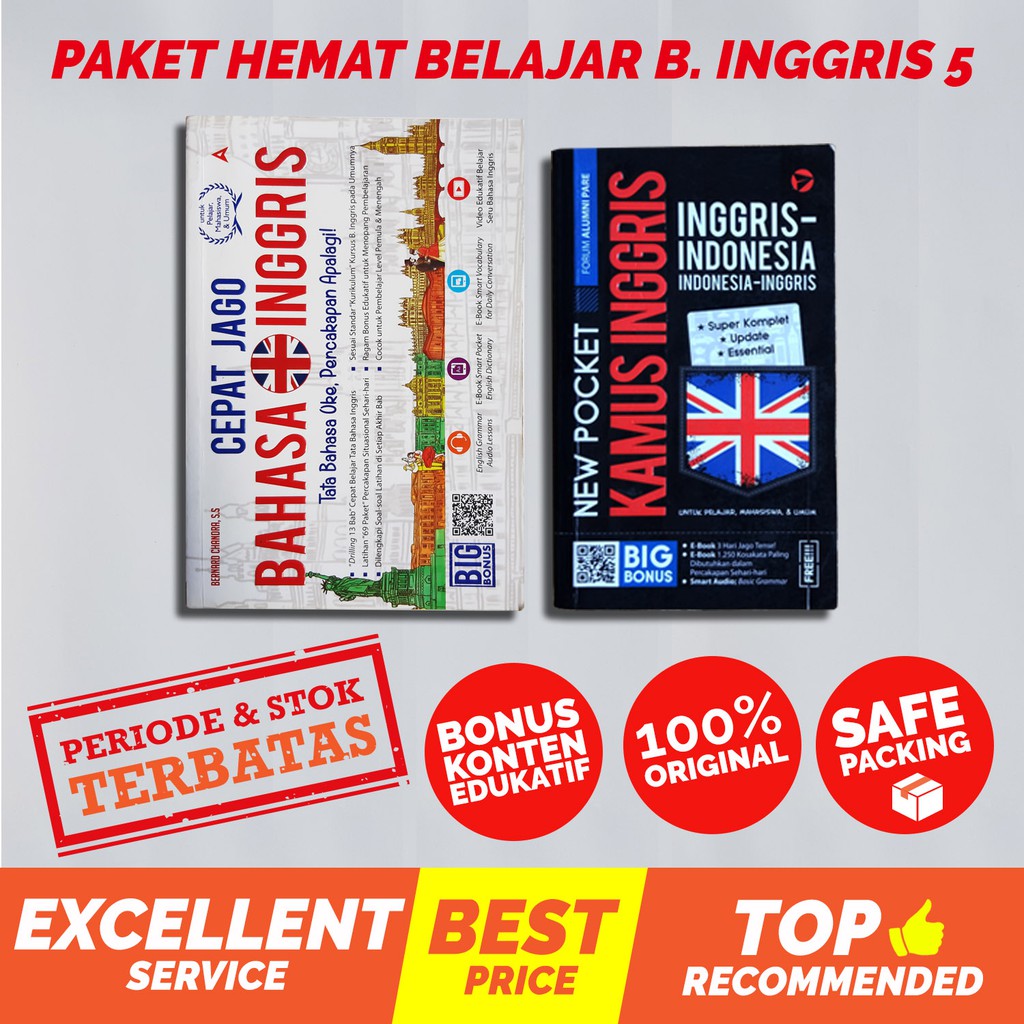 Buku Belajar Bahasa Inggris Paket Hemat Bahasa Inggris 5 Shopee Indonesia