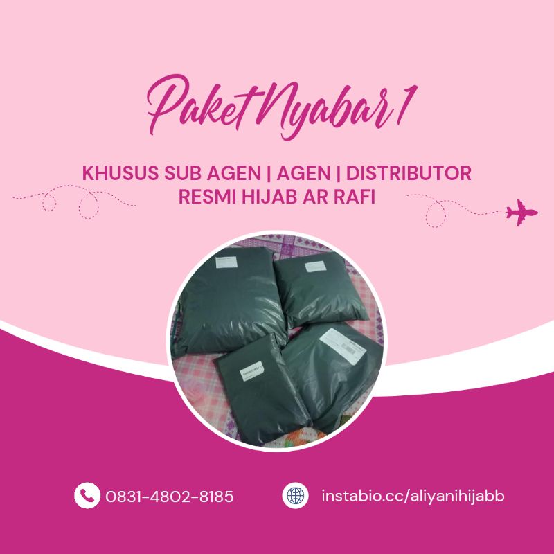PAKET NYABAR SUB AGEN | AGEN |DISTRIBUTOR RESMI HIJAB AR RAFI