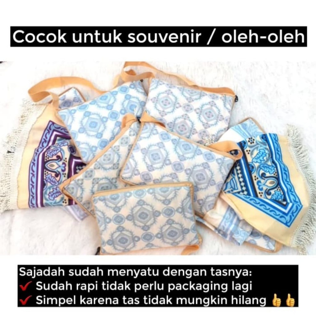 sajadah tas bahan suede ukuran dewasa/sajadah tas bahan berkualitas halus dan lembut/BISA COD