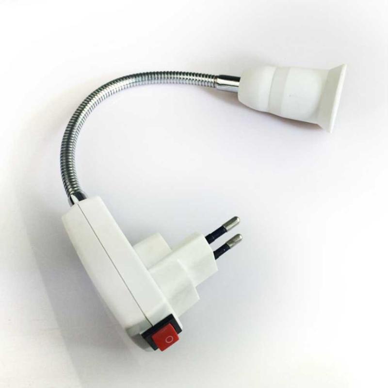 Adapter Ekstensi Bohlam E27 EU Plug 20cm / Fitting Lampu