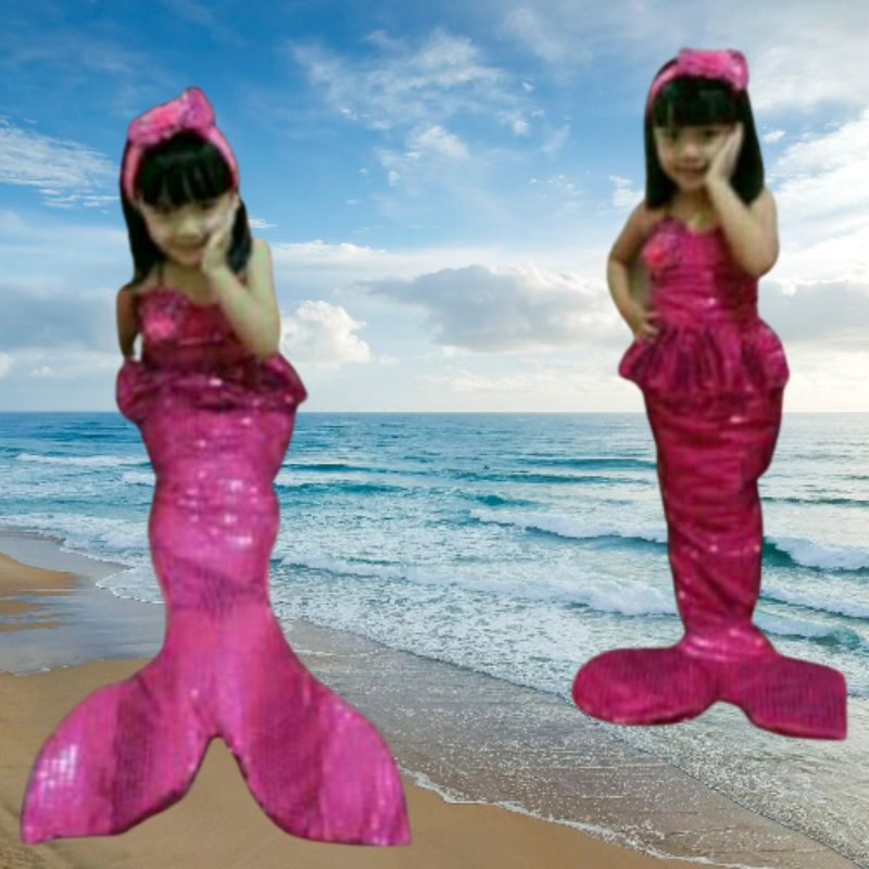 Costum Putri Duyung ( 4-6 ) Tahun , Baju Anak Cewek