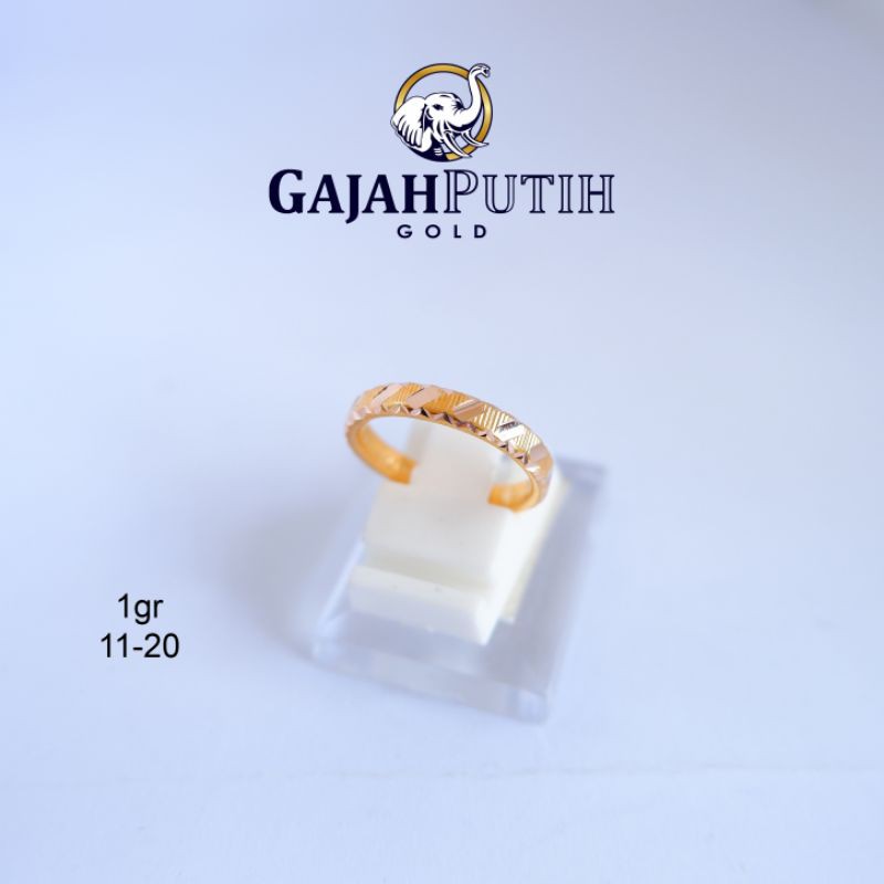 1gr Cincin Model Pipa Betengan Emas Asli kodeO1101020