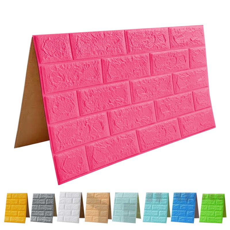 Wallpaper Foam Brickfoam premium Wallpaper 3D Bata Wallpaper Timbul Warna Ukuran 38Cmx70