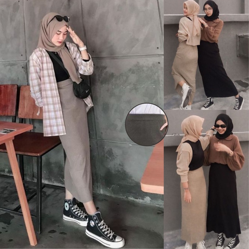 ROK SPAN RAJUT - ROK PREMIUM RAJUT  - ROK WANITA RAJUT