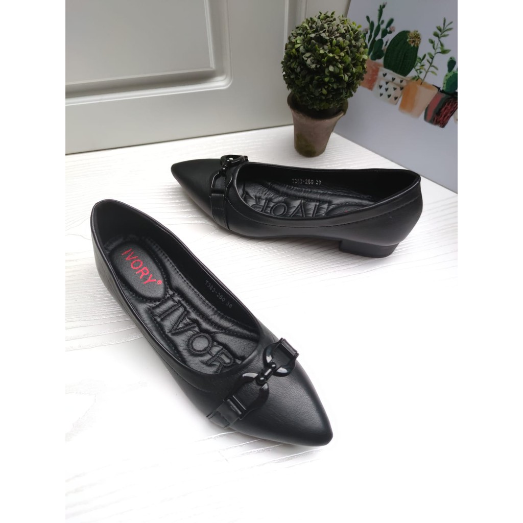 IVORY Sepatu Wanita Flat Formal Import T383-280