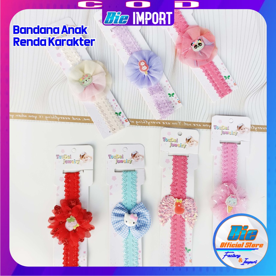 Bandana Anak Karakter Korean Style Impor Best Seller